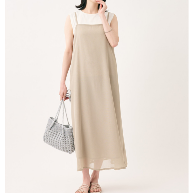 👗夏のお出かけに!汚れを気にせず着られる【すごナノ撥水】キャミワンピース👗