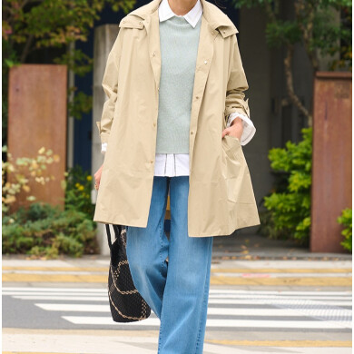 ✨【花粉・UV・雨をブロック】どんな天気も味方にする、UVカットステンカラーコート✨