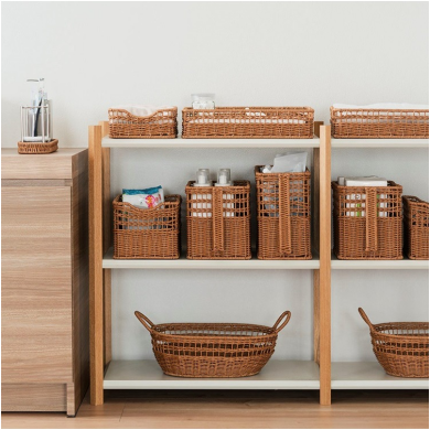 ✨見せる収納を楽しもう。水洗いOKなラタン調バスケット全7種が登場✨