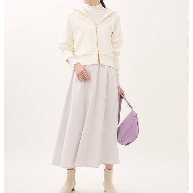 👗体型カバーも叶う上品Aラインスカート【すごナノ撥水】タフタフレアスカート👗