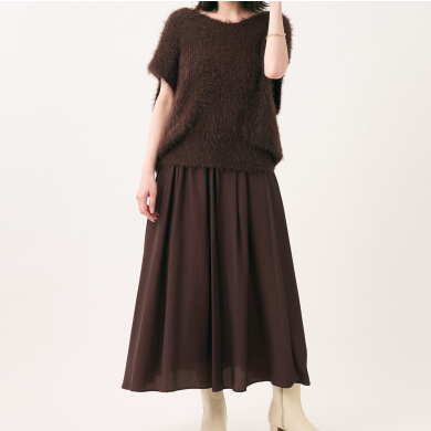 👗広がりすぎない大人のシルエット。 雨の日も安心の「すごナノ撥水」ギャザースカート👗