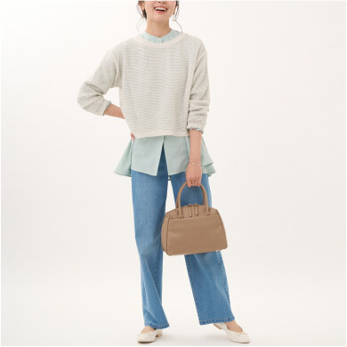 👗今すぐ着られて、夏まで使える。きれいめ見えする大人の「メッシュ編みニットトップス」👗