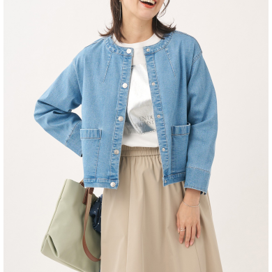 👗春のお出かけに最適！動きやすくて女性らしいデニムジャケット👗