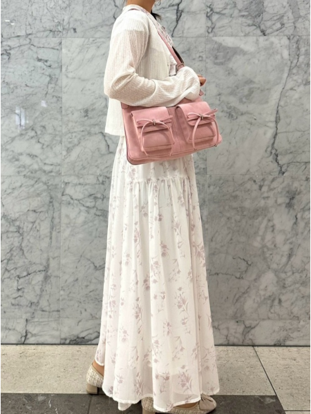 【新作🩷】スウェード素材のリボンバッグ🎀