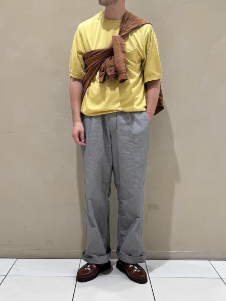 linenシャツ style