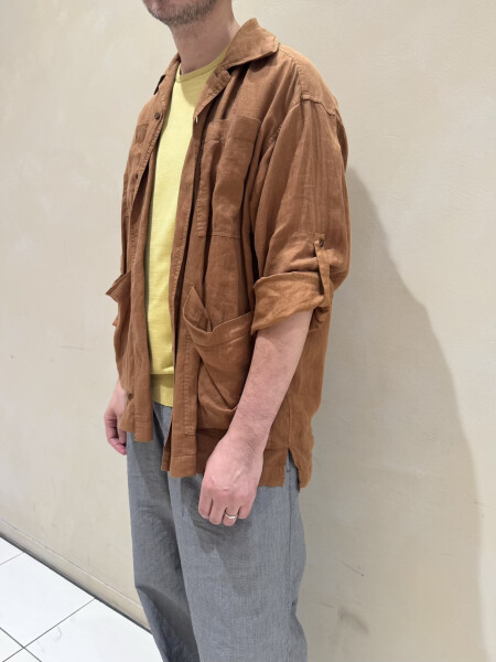 linenシャツ style