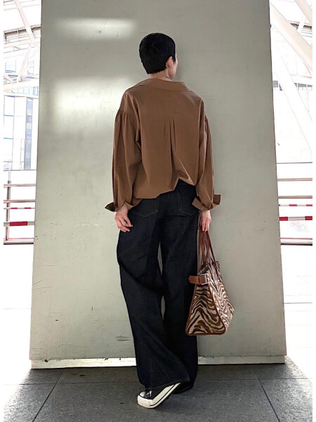 スキッパーシャツコーデ