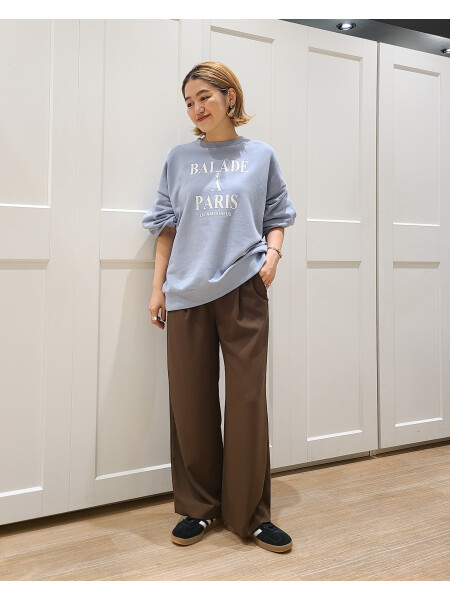 裏毛ロゴタックスリーブスウェット