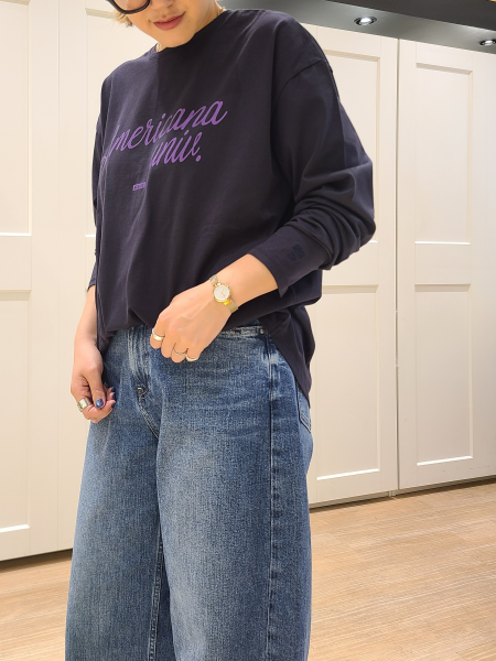 【AMERICANA×MICA＆DEAL/ アメリカーナ×マイカ】long tee ロゴロングスリーブTシャツ