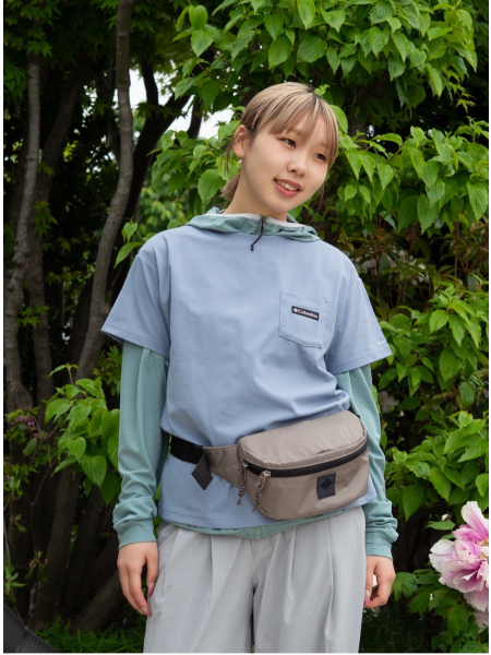 涼しげアウトドアレイヤードコーデ
